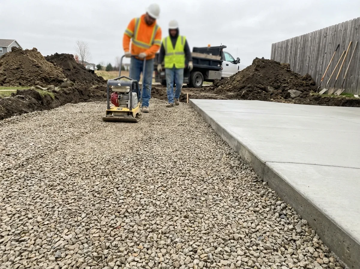 Why Base Preparation Matters in Wisconsin — concrete driveway contractors near me