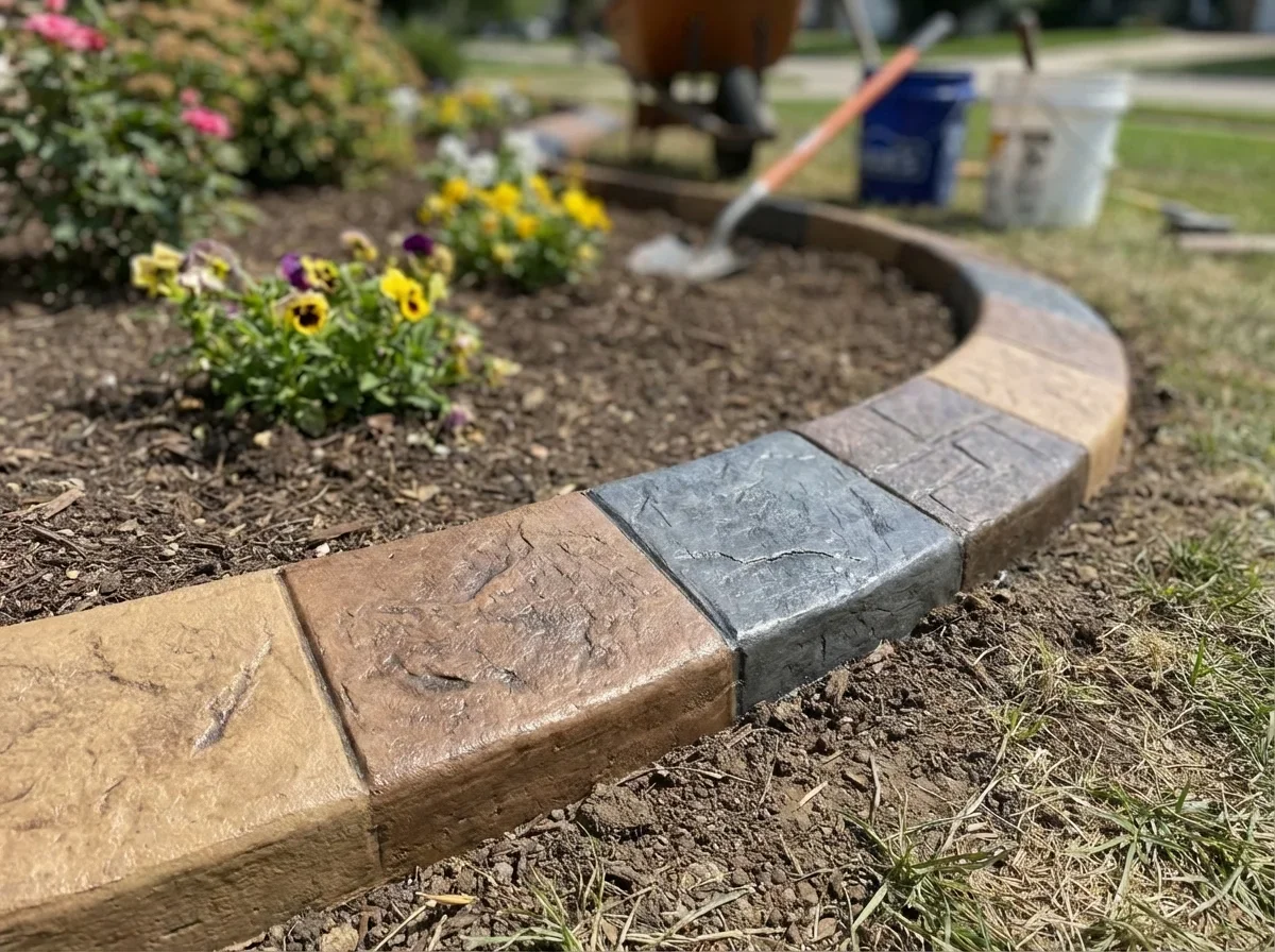 Color and Decorative Options for Concrete Edging — concrete stain contractors