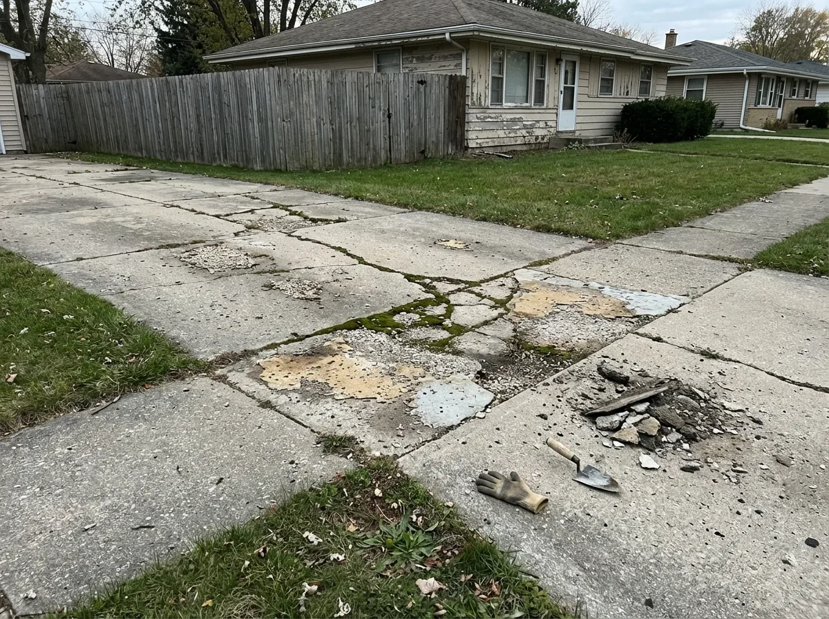 Damaged concrete surfaces restored to structural integrity with expert repair services