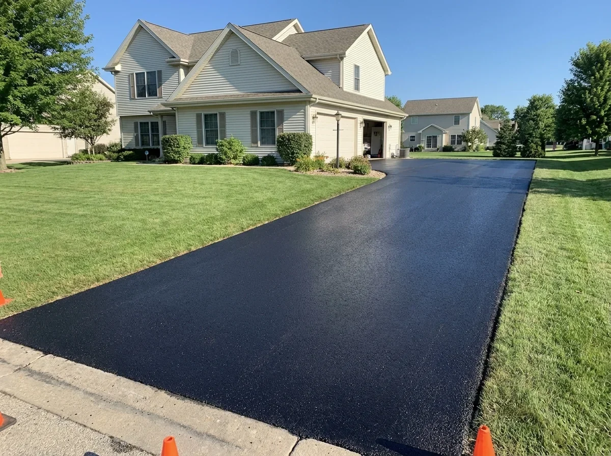 Driveway Repair — freshly completed professional driveway repair