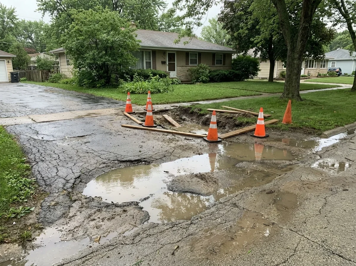 Uneven driveway and pooling water? We offer professional sunken section repair