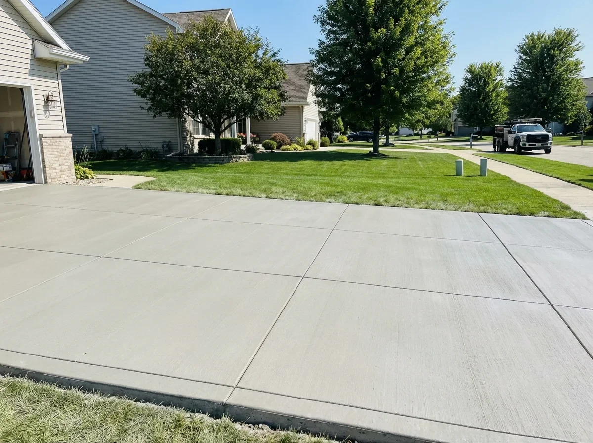 New durable paver driveway installed, boosting curb appeal and property value