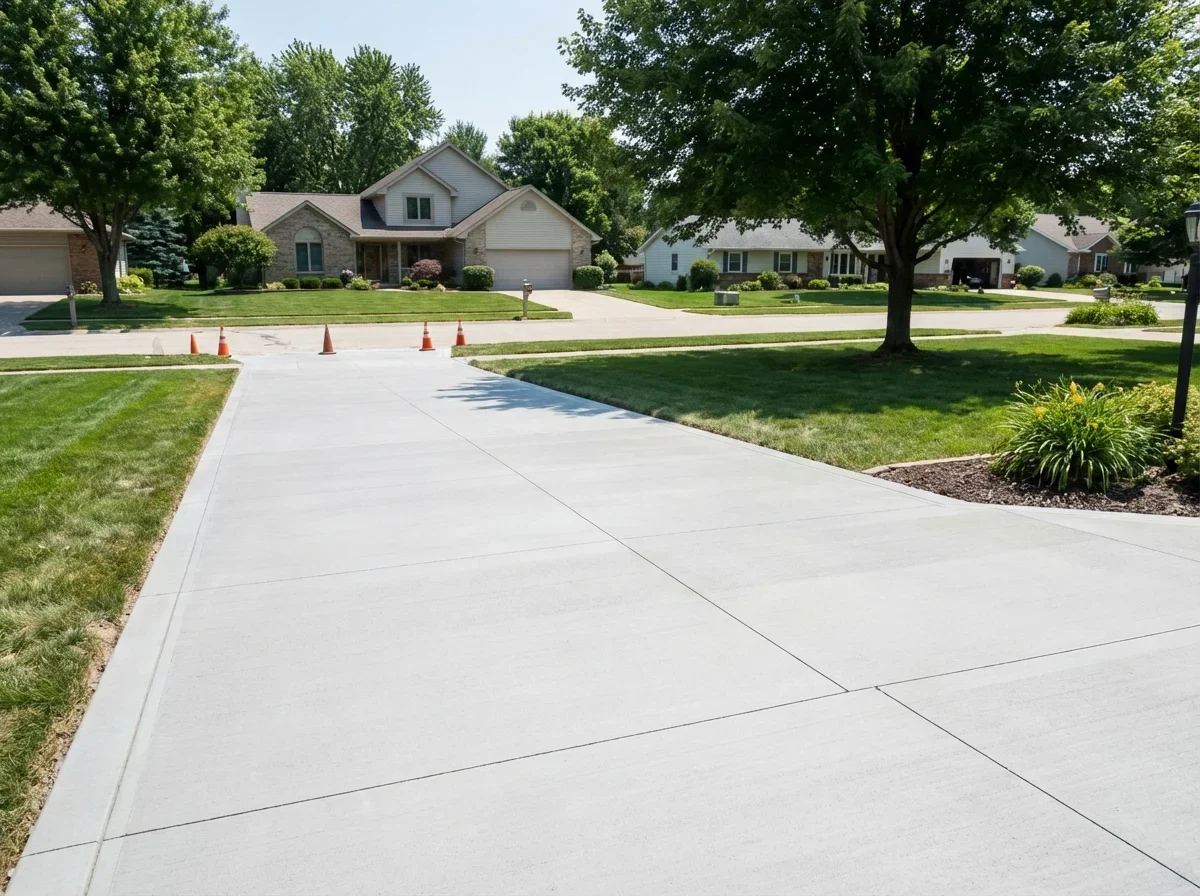 Driveway Installation — freshly completed professional driveway installati