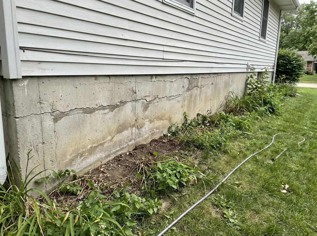 Horizontal basement wall cracks signal soil pressure needs foundation repair