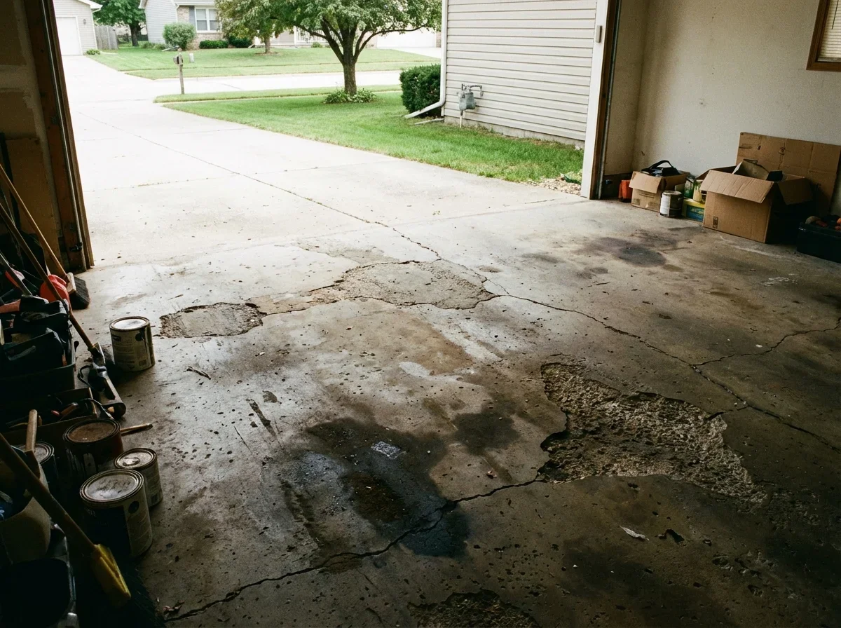 Restore your stained, cracked garage floor with our durable epoxy coating