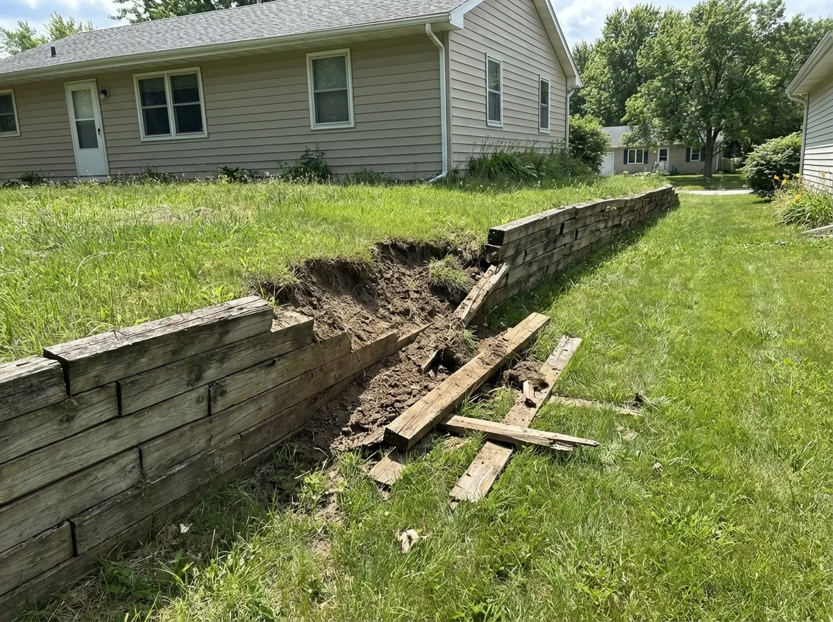 Failing timber retaining wall? We can rebuild it stronger and safer