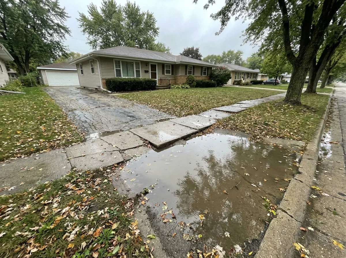 Prevent pooling water and dangerous sidewalk hazards with professional installation