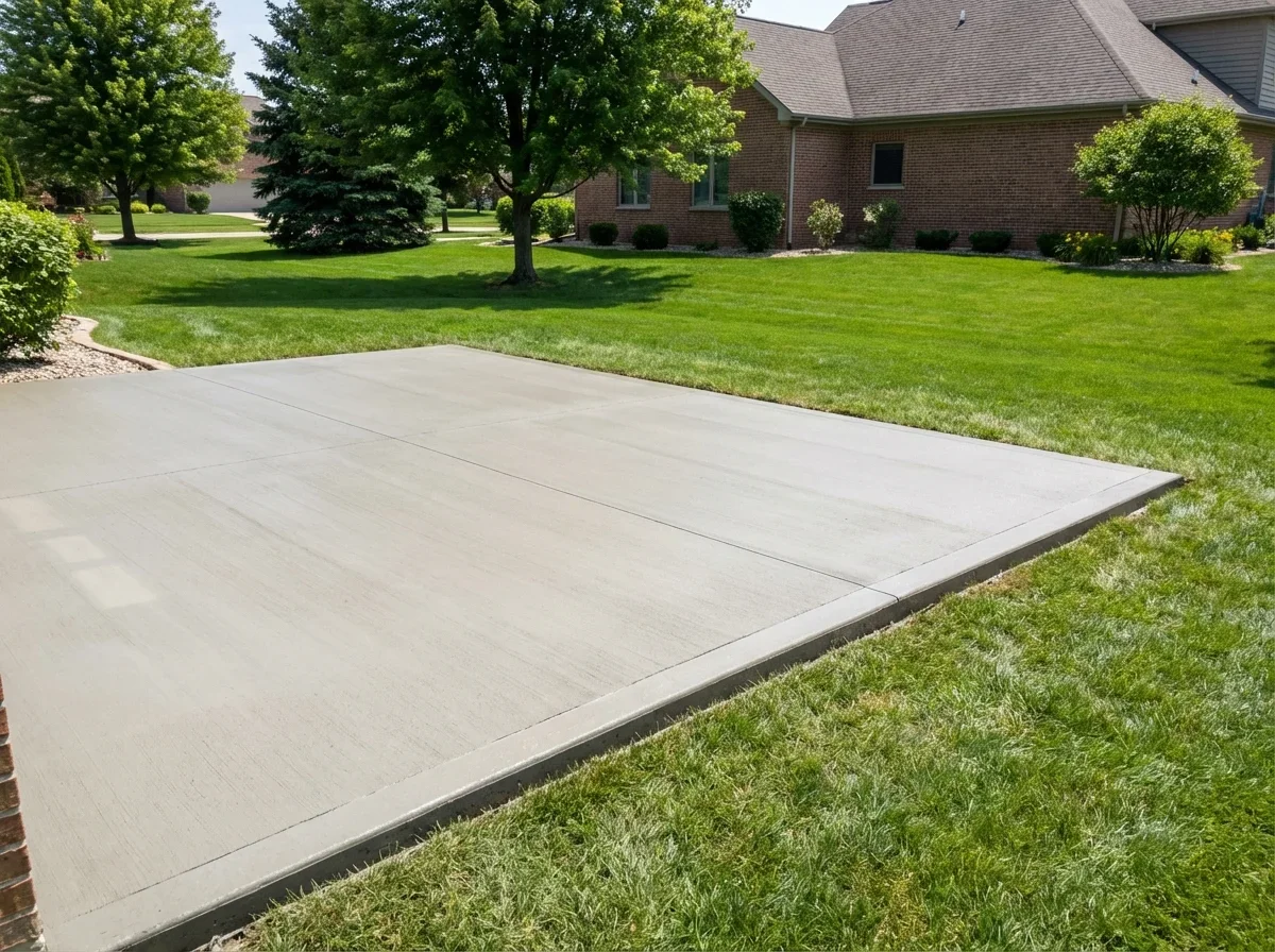 Durable and level concrete slab expertly poured for your project's foundation