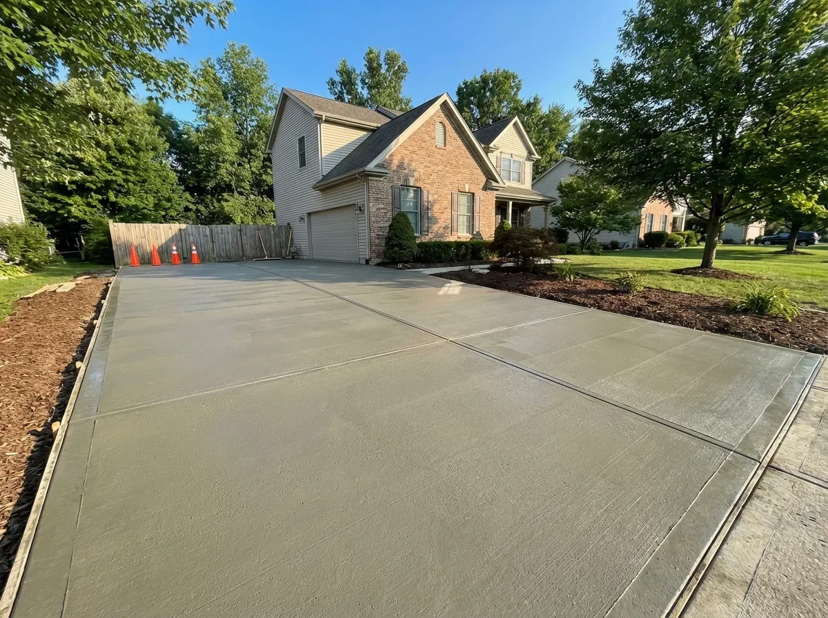 Expertly poured concrete slab providing a durable foundation for years to come