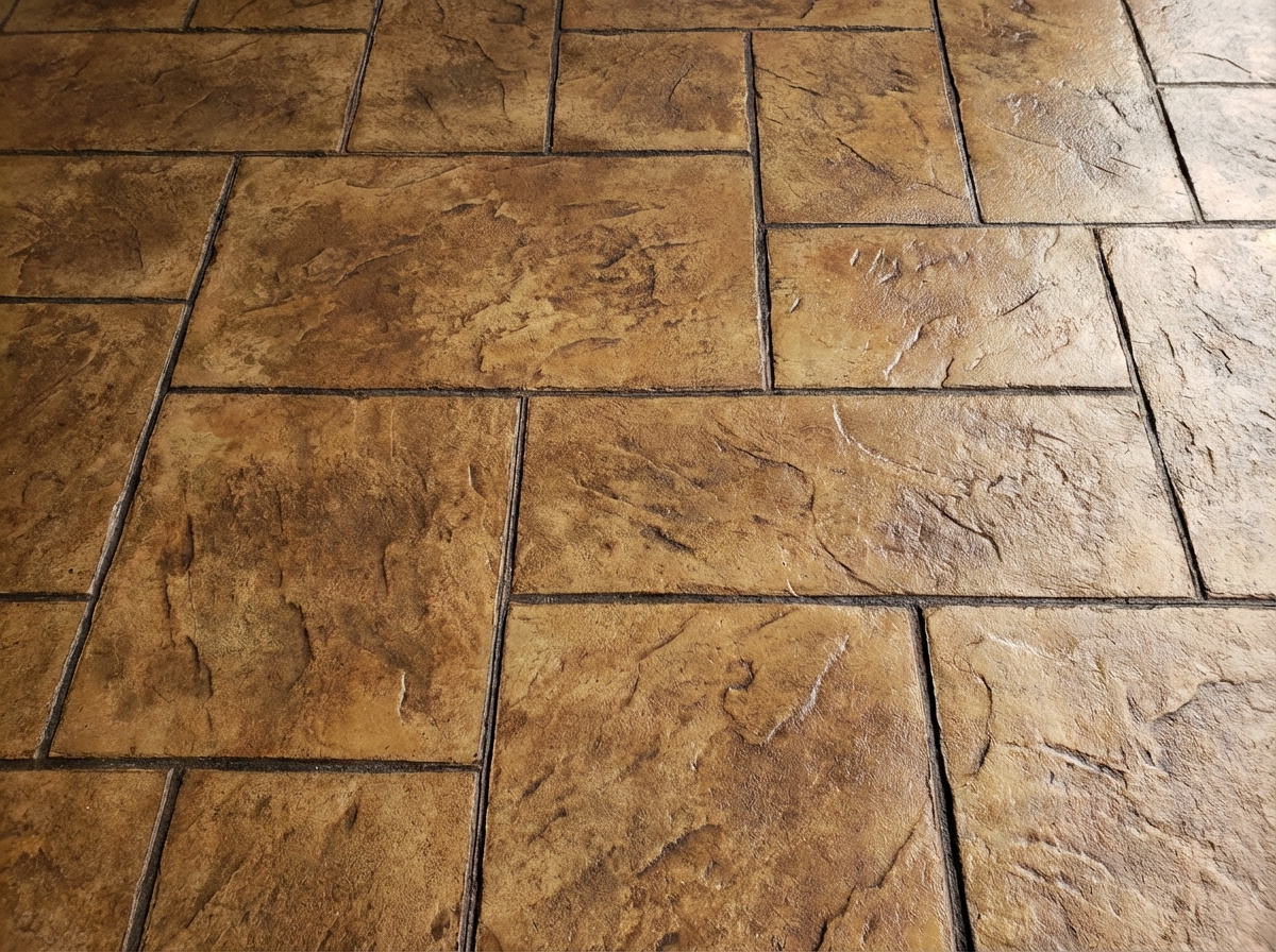 Ashlar slate stamped concrete pattern