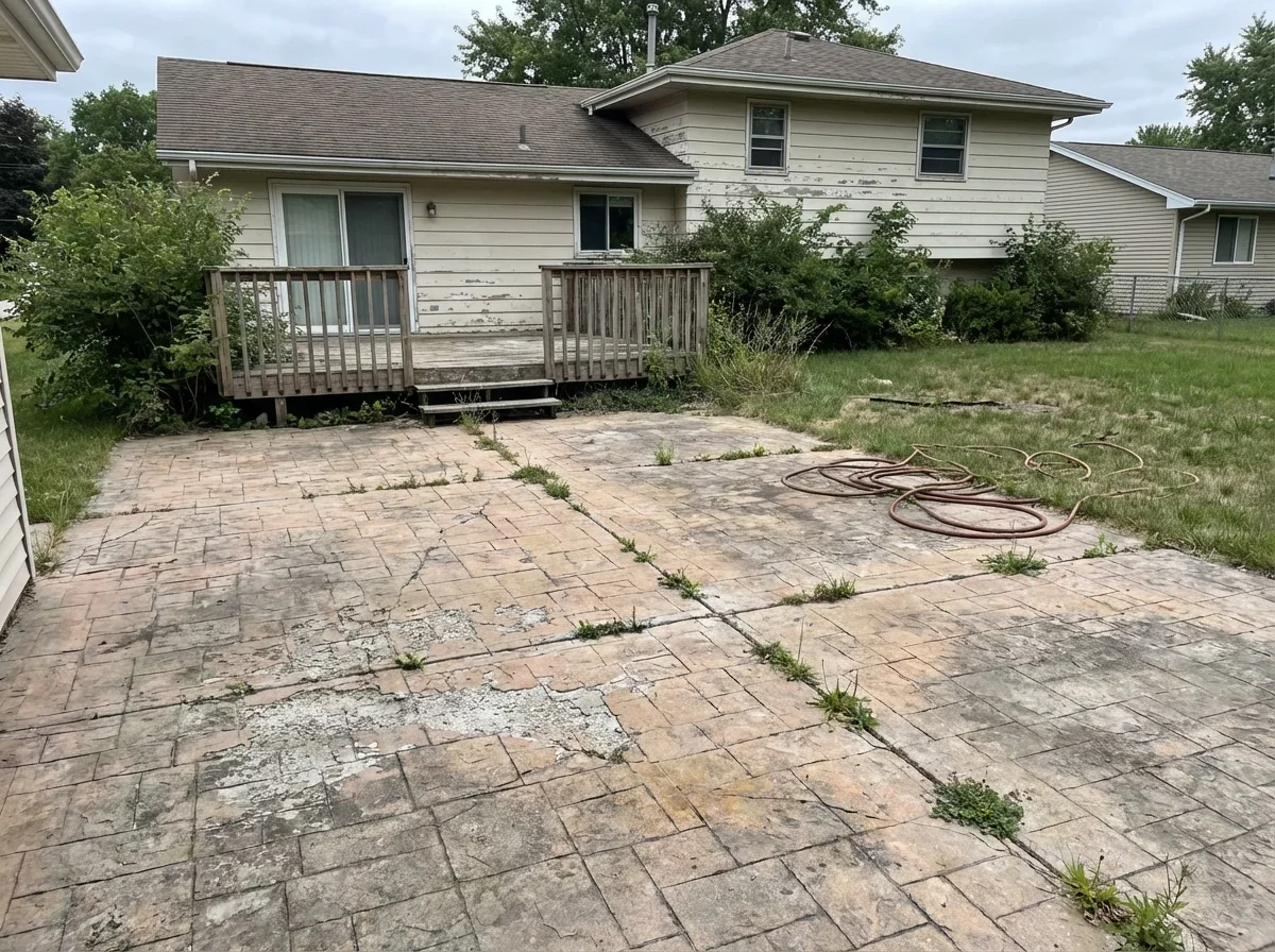 Don't let cracked, faded stamped concrete ruin your home's curb appeal